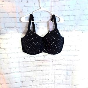 Ambrielle Womans  Bra‎  Black With Hearts [ Organic] Cotton New 44$   44 G